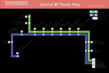 신베이 첩운 단하이 경전철 노선도