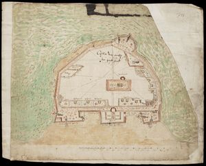 1633년 아르긴 요새 점령 이후 작성된 것으로 추정되는 아르긴 요새 평면도