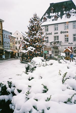 크리스마스 기간의 아르바일러 시내