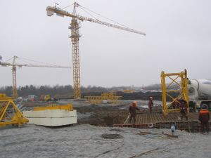 기초 시멘트 작업 (2009년 겨울)