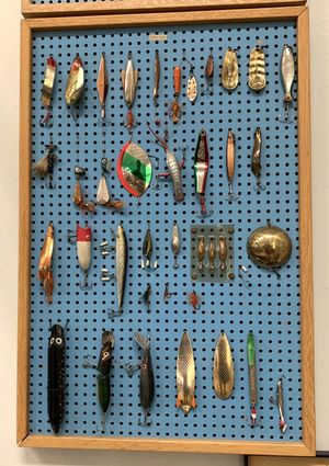 1960년대 ABU가 제작한 낚시 루어. 스벵스타의 ABU 박물관에서 촬영.