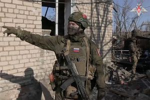 아우디이우카에 있는 러시아 제55자동차 소총 여단 병사, 2024년 2월