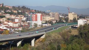 코센차 근처의 A2 고속도로