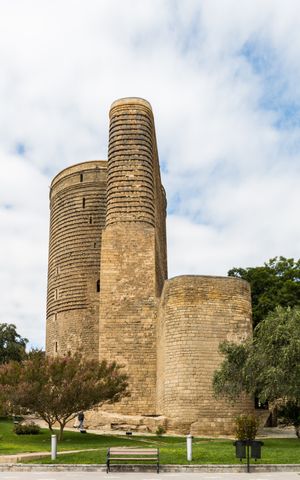 Stone tower with some surrounding walls