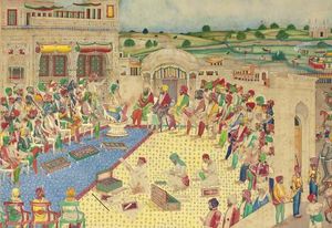 아칼리 풀라 싱은 마하라자 란지트 싱의 궁정에서 중요한 인물로 남았다.