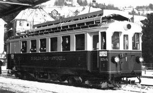 5대의 BCFeh 4/4 트램은 전철화 이후 50년 동안 SGA의 이미지를 지배했다.