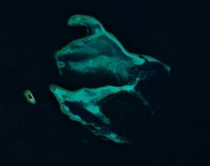 아포 암초의 위성 사진