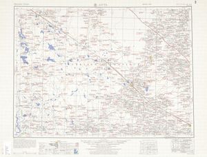 안다}} An-ta, 성벽)를 포함한 지도(AMS, 1955)