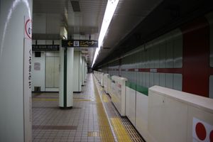 2021년 9월 구루마미치역 승강장