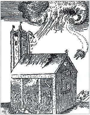 와이드컴-인-더-무어 폭풍의 동시대 목판화