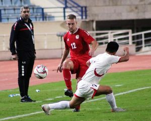 2019년 레바논과의 경기에서 미셸 멜키