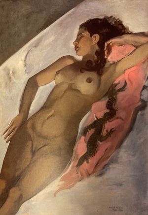 잠, 1932, 캔버스에 유채 112.5 × 79 cm, 국립 현대 미술관, 델리