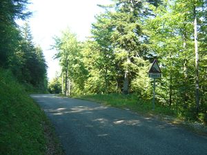 그랑 콜롬비에 고개를 지나는 D120의 가파른 구간.