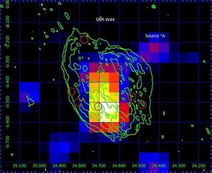초신성 잔해 W44의 감마선 이미지