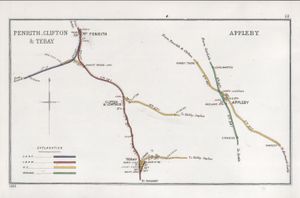 1903년 철도 청산소 분기점 다이어그램으로 애플비 인근의 철도를 보여줍니다(오른쪽). 현재 역은 MIDLAND STA로 표시되어 있습니다.