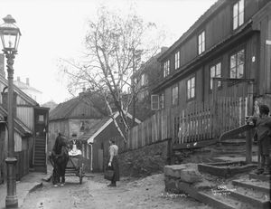 와일스가 촬영한 오슬로의 에너하우가타(Enerhauggata) 구역의 모습, 1903년