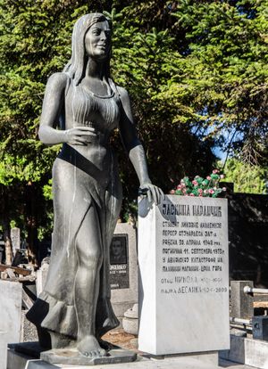 승무원 야스미나 카란치치(Jasmina Karančić)의 묘비, 1973년 9월 11일 사고로 사망