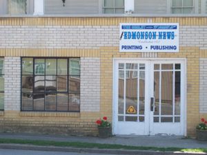 에드먼슨 카운티의 인쇄 신문인 에드먼슨 뉴스의 발행 사무실