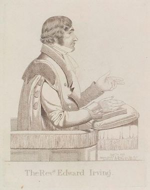 에드워드 어빙, 1823년 9월에 출판된 스케치.