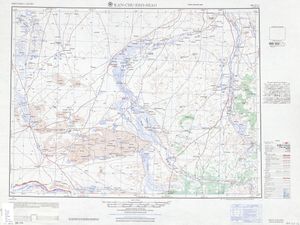 현대 에벤크족 자치기 일부를 포함한 지도(AMS, 1951)
