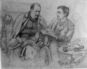 베를린의 작가 헤르만 하이베르크와 에른스트 폰 볼초겐