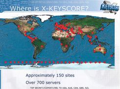 XKeyscore 서버 위치를 보여주는 2008년 NSA 프레젠테이션 슬라이드