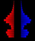 2000년 엘버트 군의 인구 피라미드