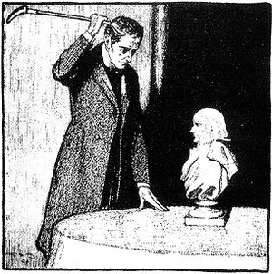 사냥 채찍을 든 홈즈, 프레데릭 도르 스틸의 1904년 삽화, 콜리어스에 실림