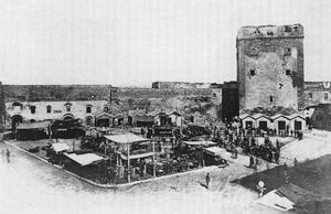 타란토의 라몬델로 오르시니 타워, c. 1880.