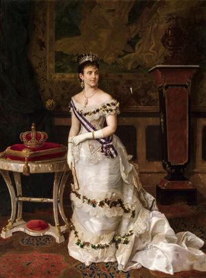 1878년 사망 당시 메르세데스의 초상화(마누엘 카브랄 아과도-베하라노의 초상화)