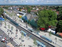 오버우어젤역과 버스 터미널