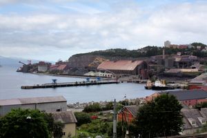 나르비크 항구에 있는 LKAB 시설