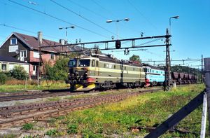 나르비크 근처에서 광석 열차를 견인하는 두 대의 El 15 기관차