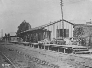 1890년의 옛 온세 역.