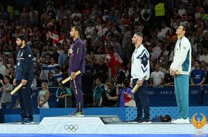 2024년 하계 올림픽에서 이스라엘 유도 선수 페테르 팔치크