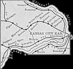 와이앤도트군(캔자스주) 1899년 지도