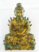 불좌 위의 산예(狻猊)