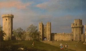 1752년 카날레토가 그린 안뜰에서 바라본 워릭 성의 동쪽 정면