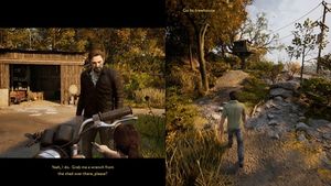 《웨이 아웃》은 분할 화면 협동 멀티플레이를 위해 설계되었다. 두 주인공의 이야기가 동시에 진행되므로, 한 명의 플레이어는 게임을 플레이하고 다른 플레이어는 컷신을 시청할 수 있다.