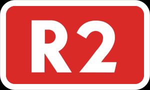 슬로바키아 R2 고속도로 표지판