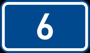 체코 국도 I/6호선 표지판