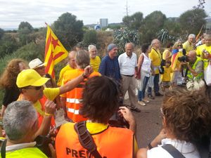 2013년 카탈루냐 독립의 길 저항에 참여한 유이스 야흐 (모자)