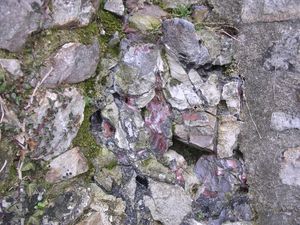 생트-수잔 (마옌)에 있는 용융 벽의 단편