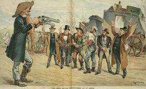 1896년의 "다시 나타난 은화 자유 주조 강도"