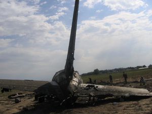 후방에서 본 기체 꼬리 부분