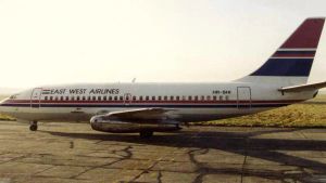 이스트 웨스트 항공 보잉 737-200 여객기 (1994년경). 사진: THE HINDU ARCHIVES