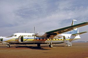 1971년 4월 이스트 웨스트 항공 포커 F27 프렌드십 시드니 공항에 착륙