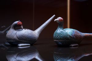 『색회 꿩 향로』『색회 암꿩 향로』 노노무라 닌세이 작