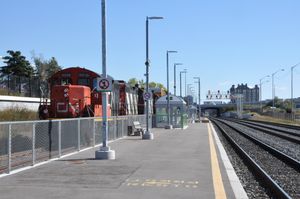 화물 측선을 사용하는 기차