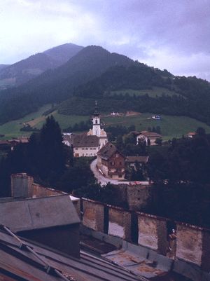이터 성에서 바라본 이터 마을(1979년 촬영)